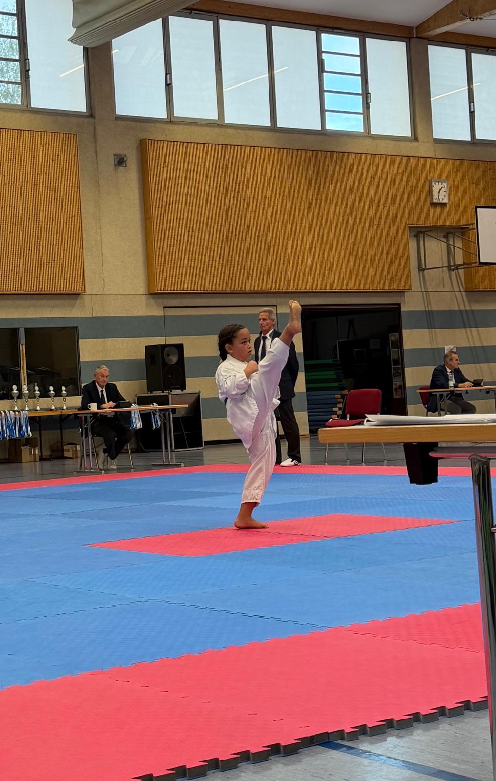 Taekwondo-Sportlerin beim Offenen Technik Cup 2026 in Buchloe